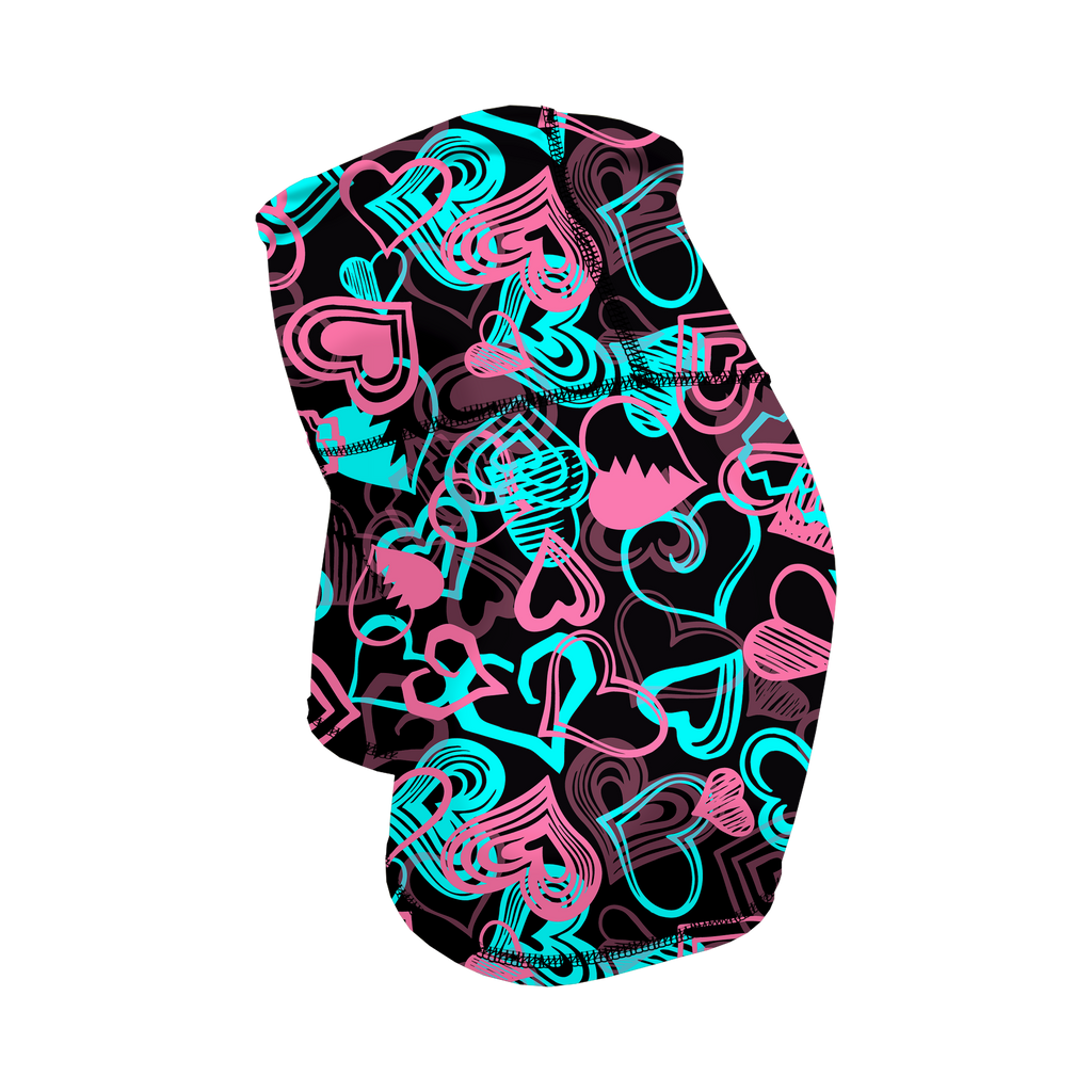 HR Performance Booty Shorts - Candy Hearts