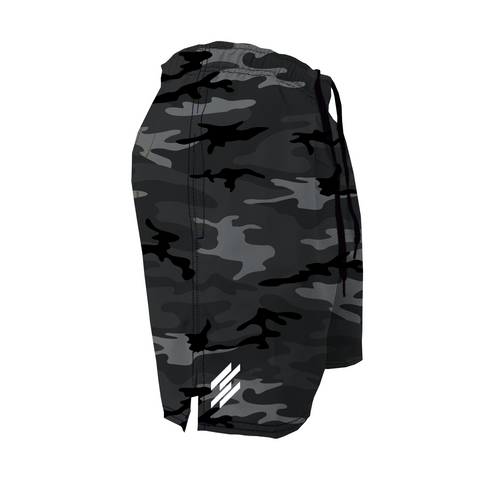 Men's Training Shorts - Charcoal Camo