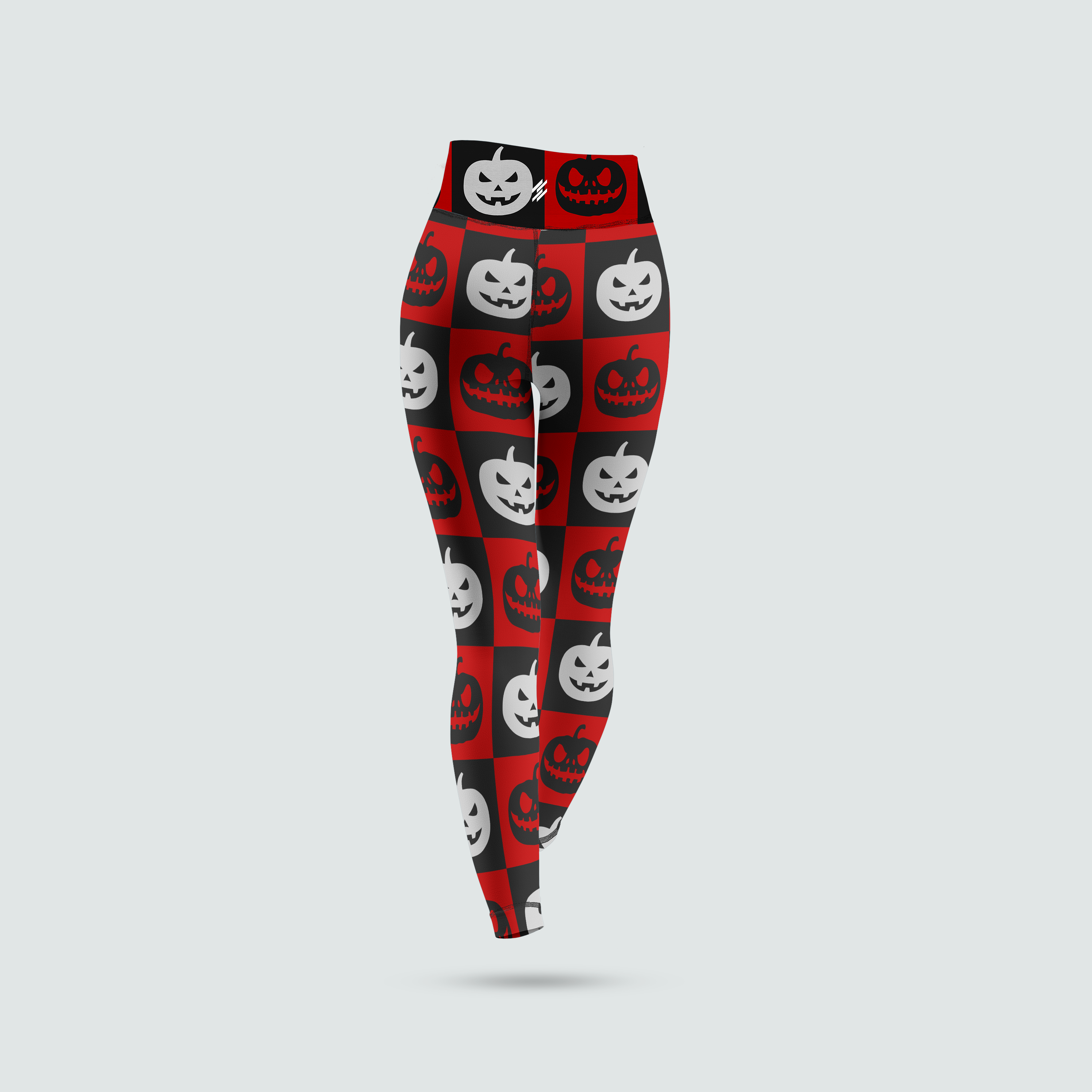 Women's Leggings - Checkered Pumpkins Secondary image