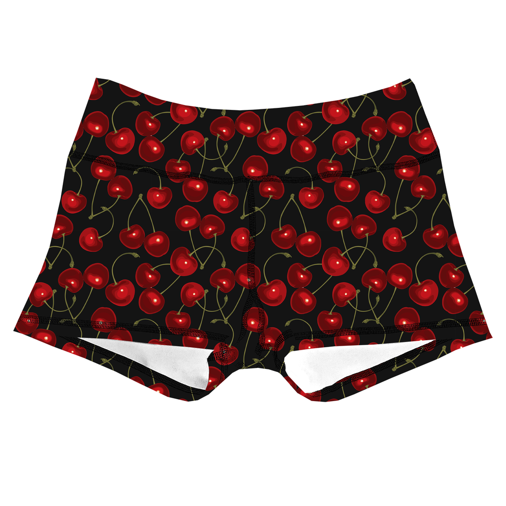 Performance Booty Shorts - Cherries