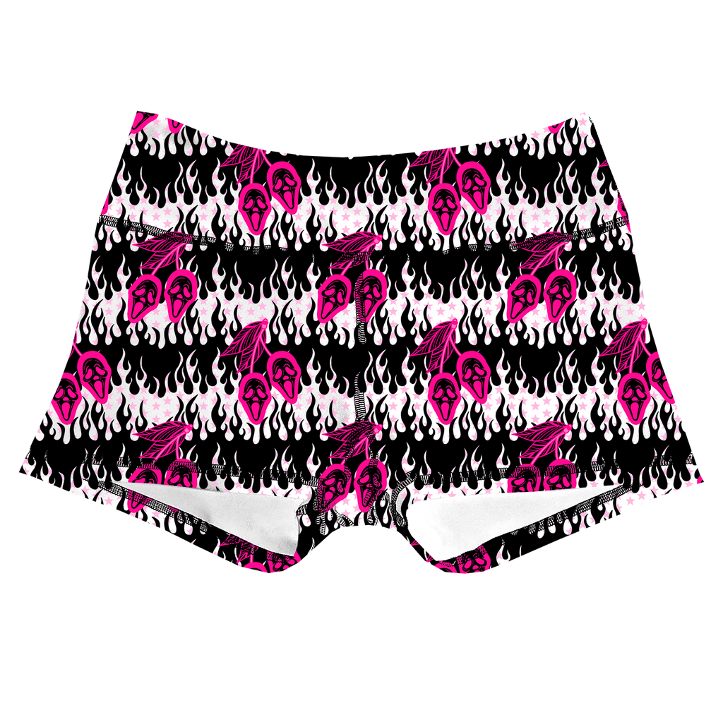 Performance Booty Shorts - Cherry Slasher