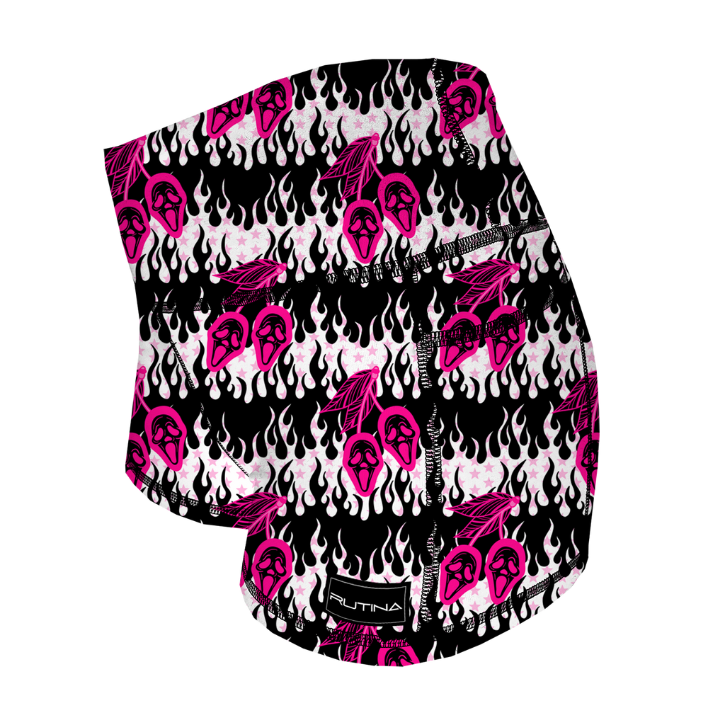 Performance Booty Shorts - Cherry Slasher