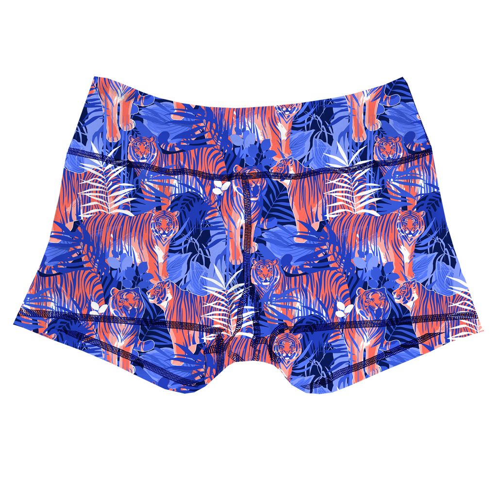 Performance Booty Shorts - Cobalt Tiger