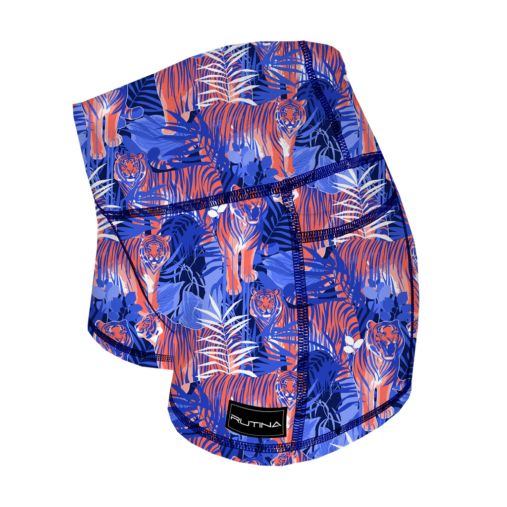 Performance Booty Shorts - Cobalt Tiger