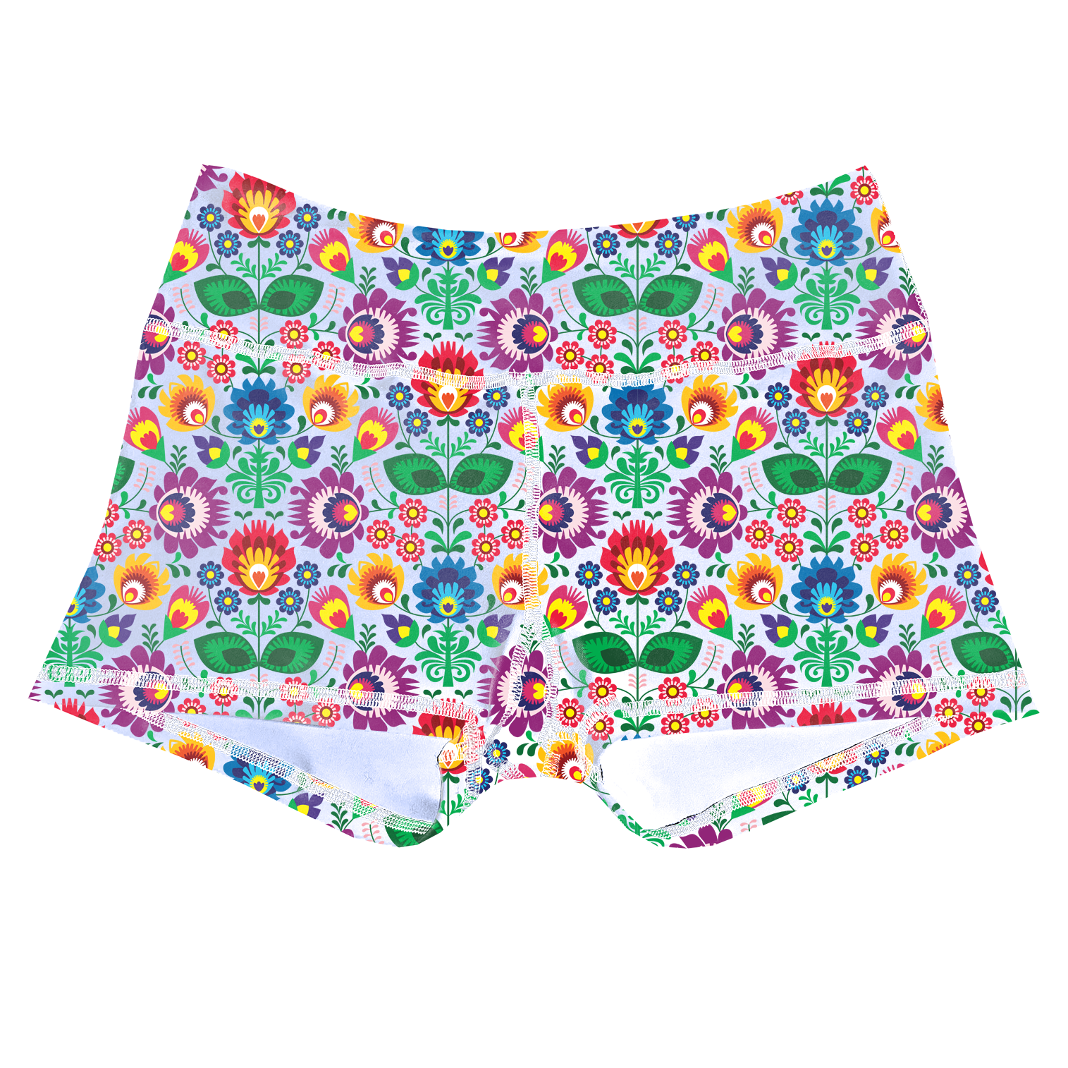 Performance Booty Shorts - Colorful Flowers Secondary image