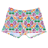 Performance Booty Shorts - Colorful Flowers