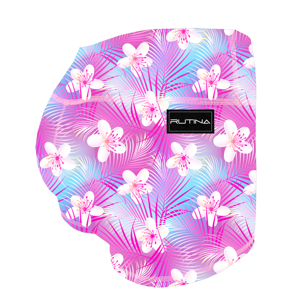 Performance Booty Shorts - Cotton Candy Flowers