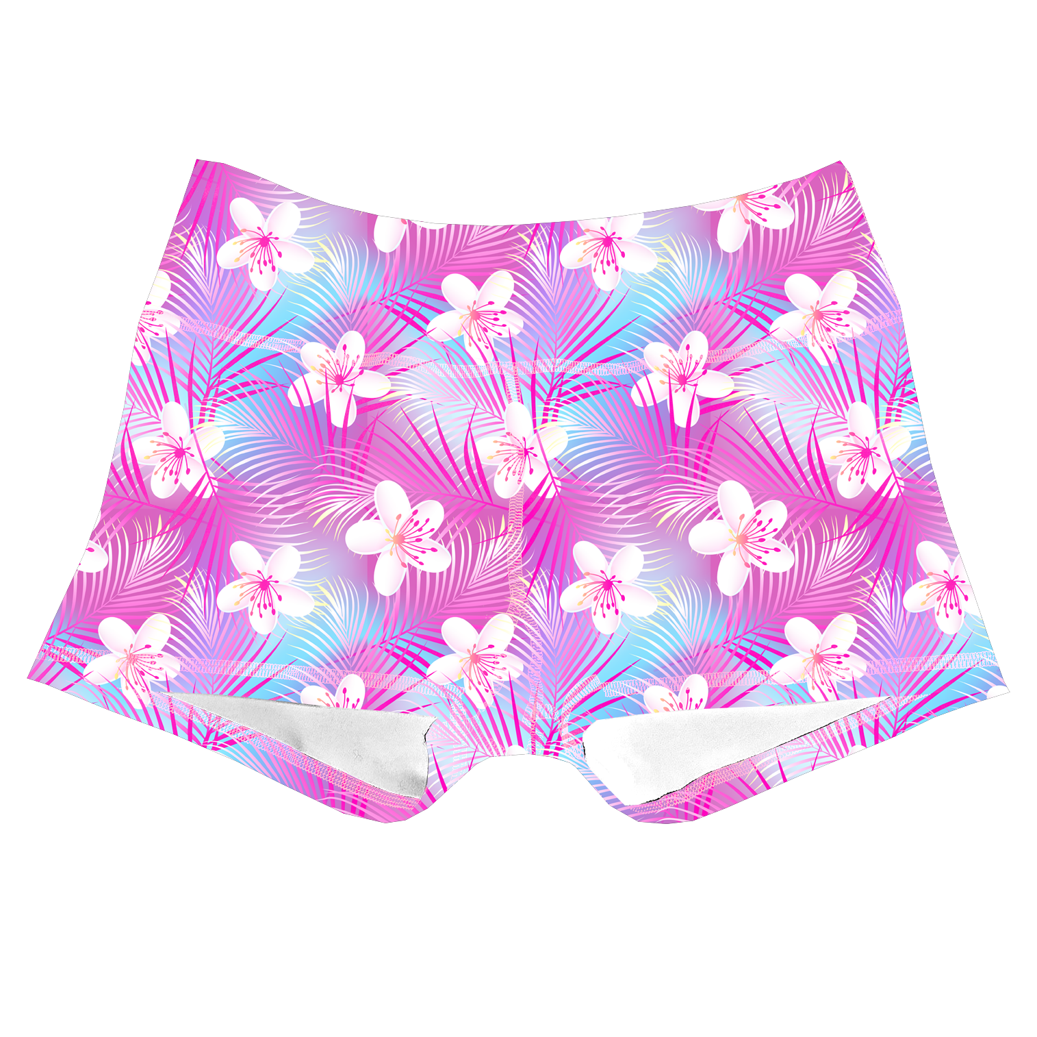 Performance Booty Shorts - Cotton Candy Flowers Secondary image