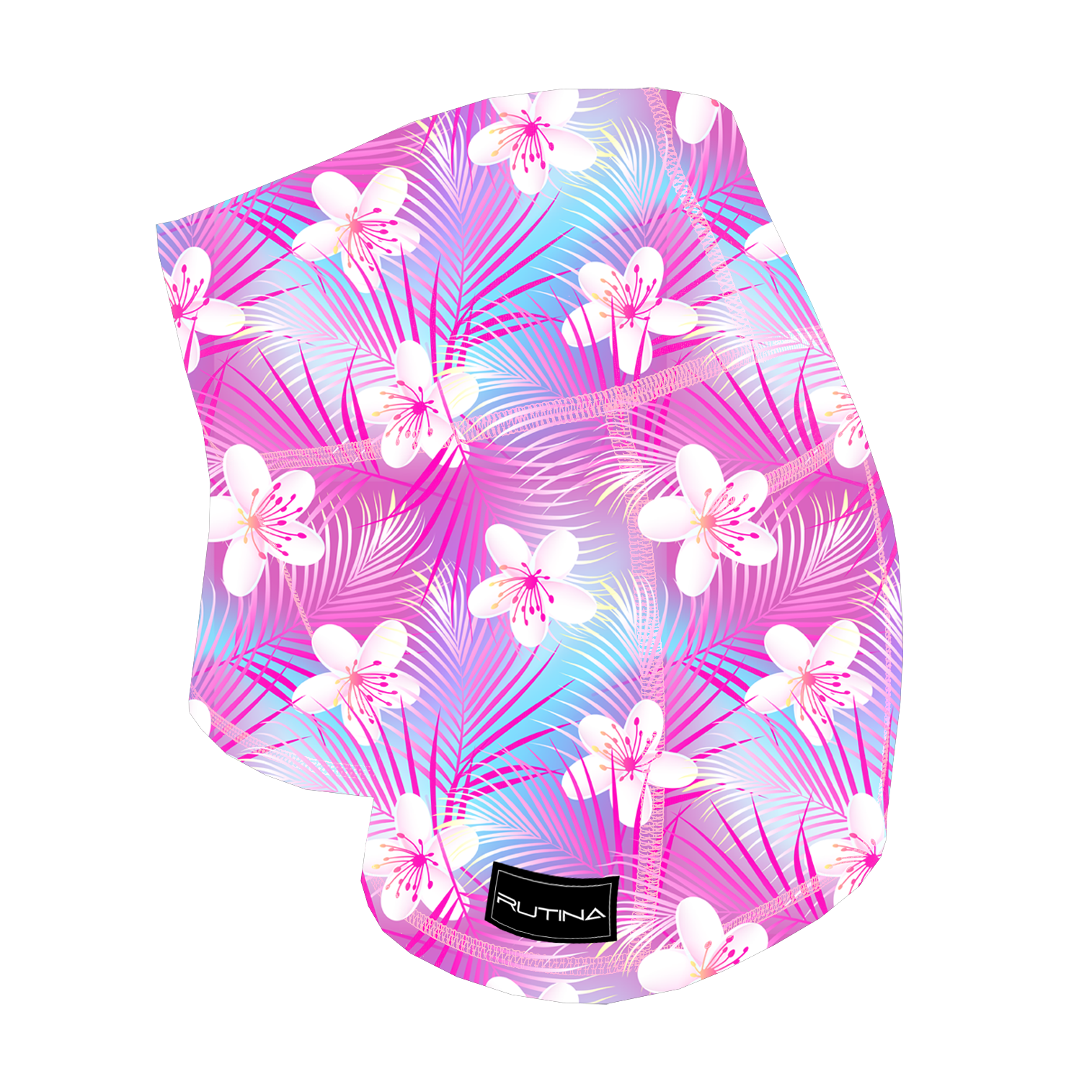 Performance Booty Shorts - Cotton Candy Flowers