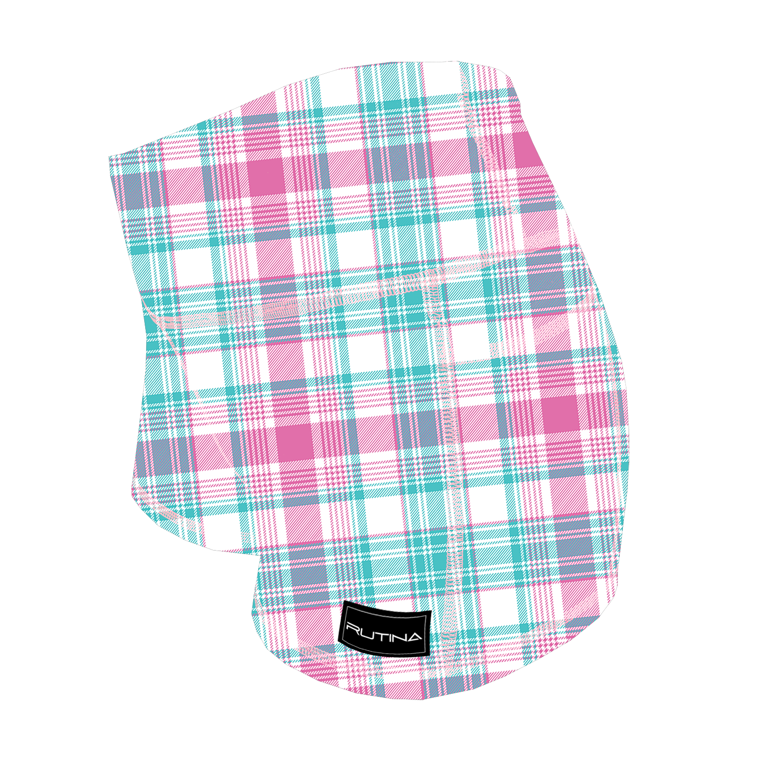 Performance Booty Shorts - Cotton Candy Plaid Secondary image