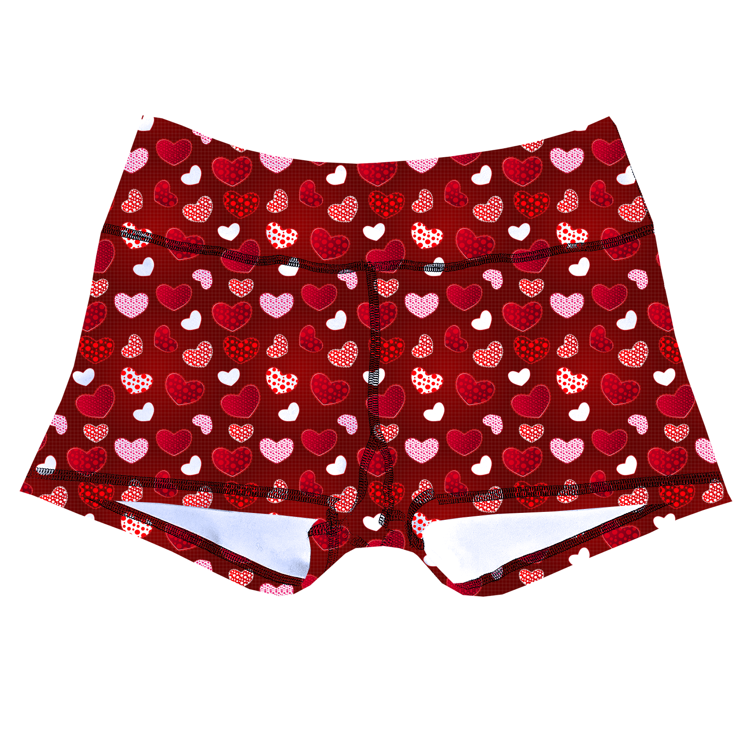 Performance Booty Shorts - Dotted Red Hearts Secondary image