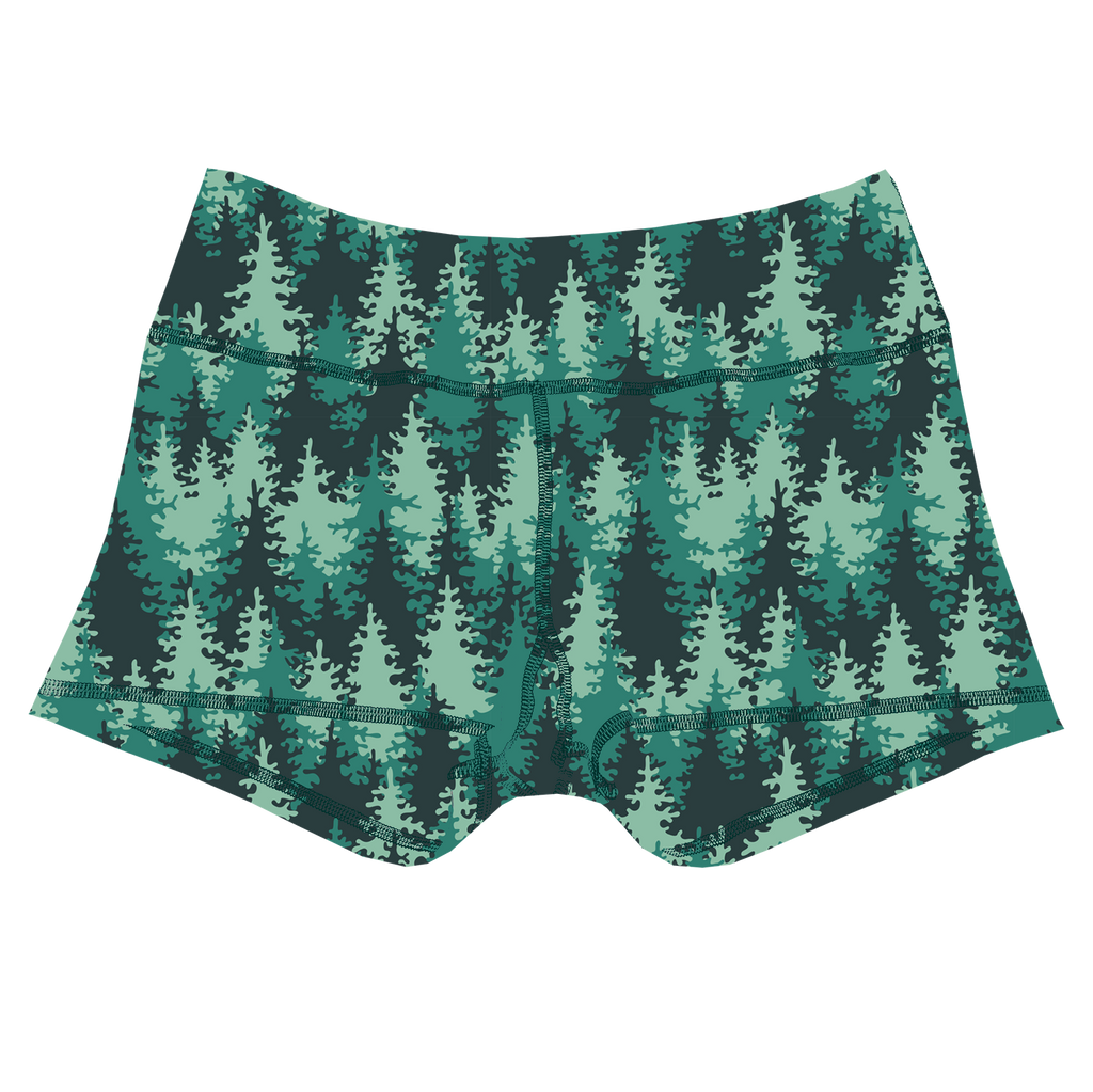 Performance Booty Shorts - Forest Camo