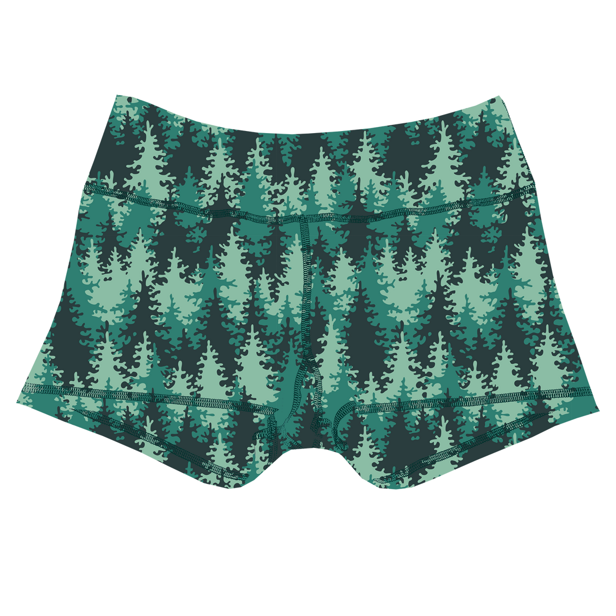 Performance Booty Shorts - Forest Camo