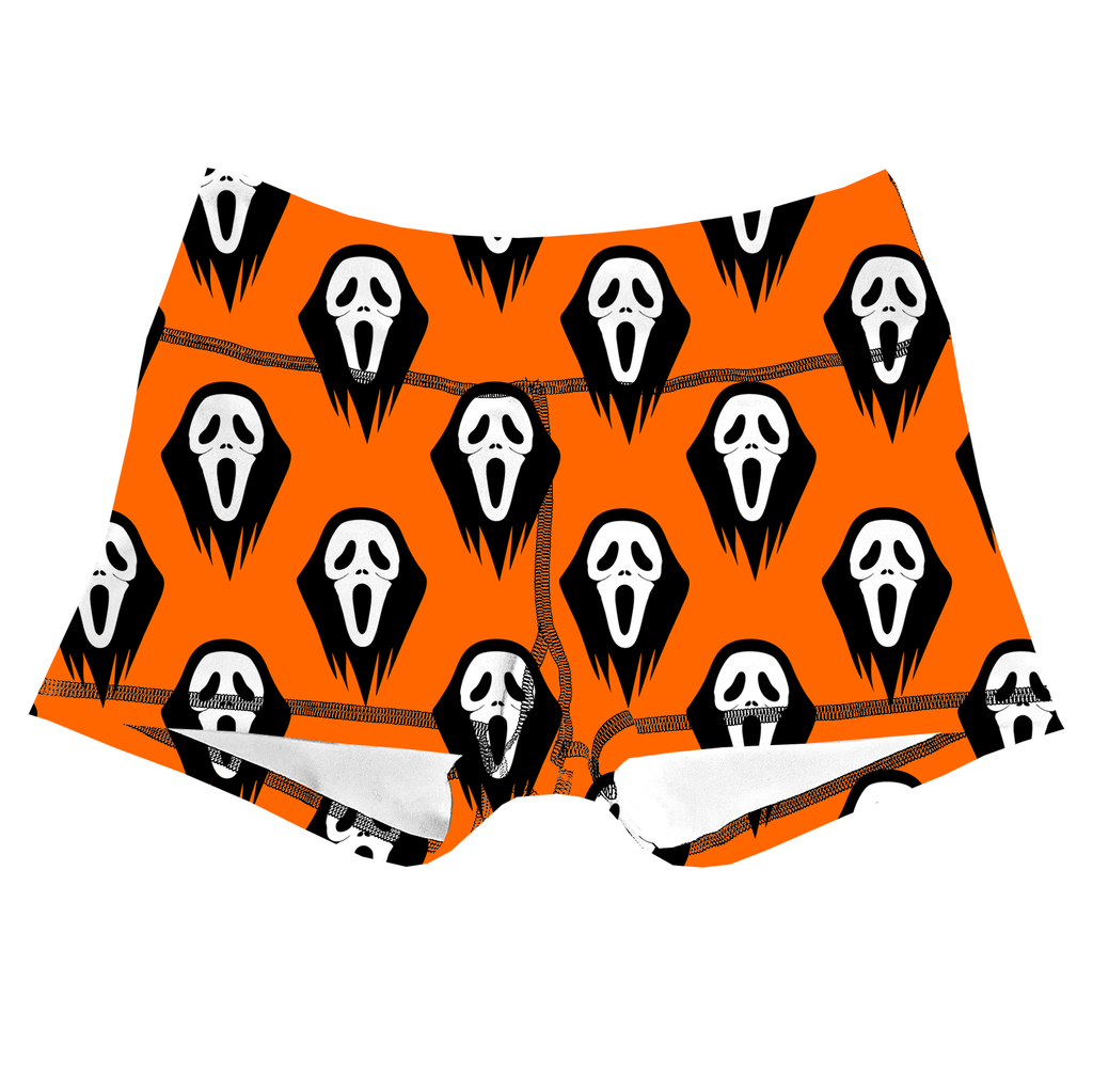 Performance Booty Shorts - Ghostly Face