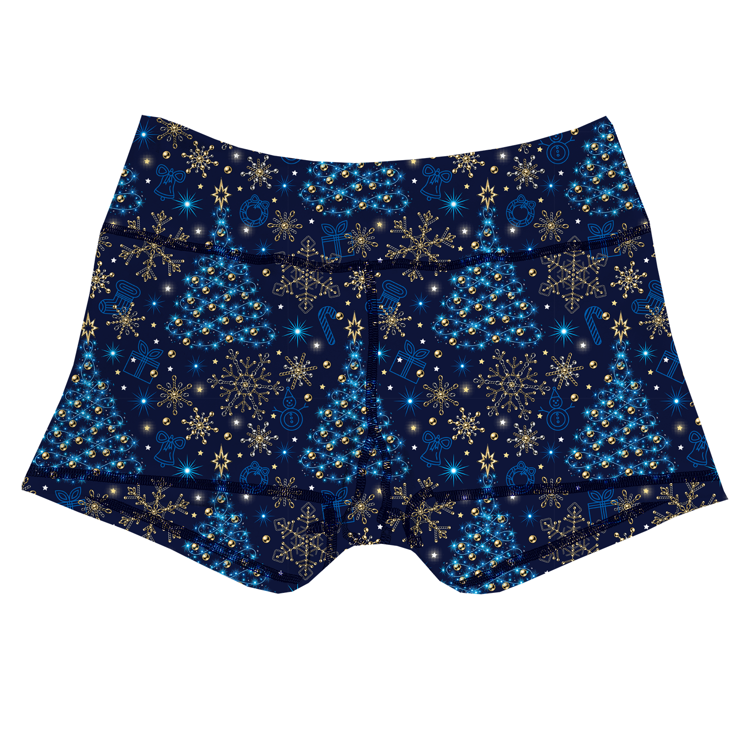 Performance Booty Shorts - Gold Christmas Secondary image