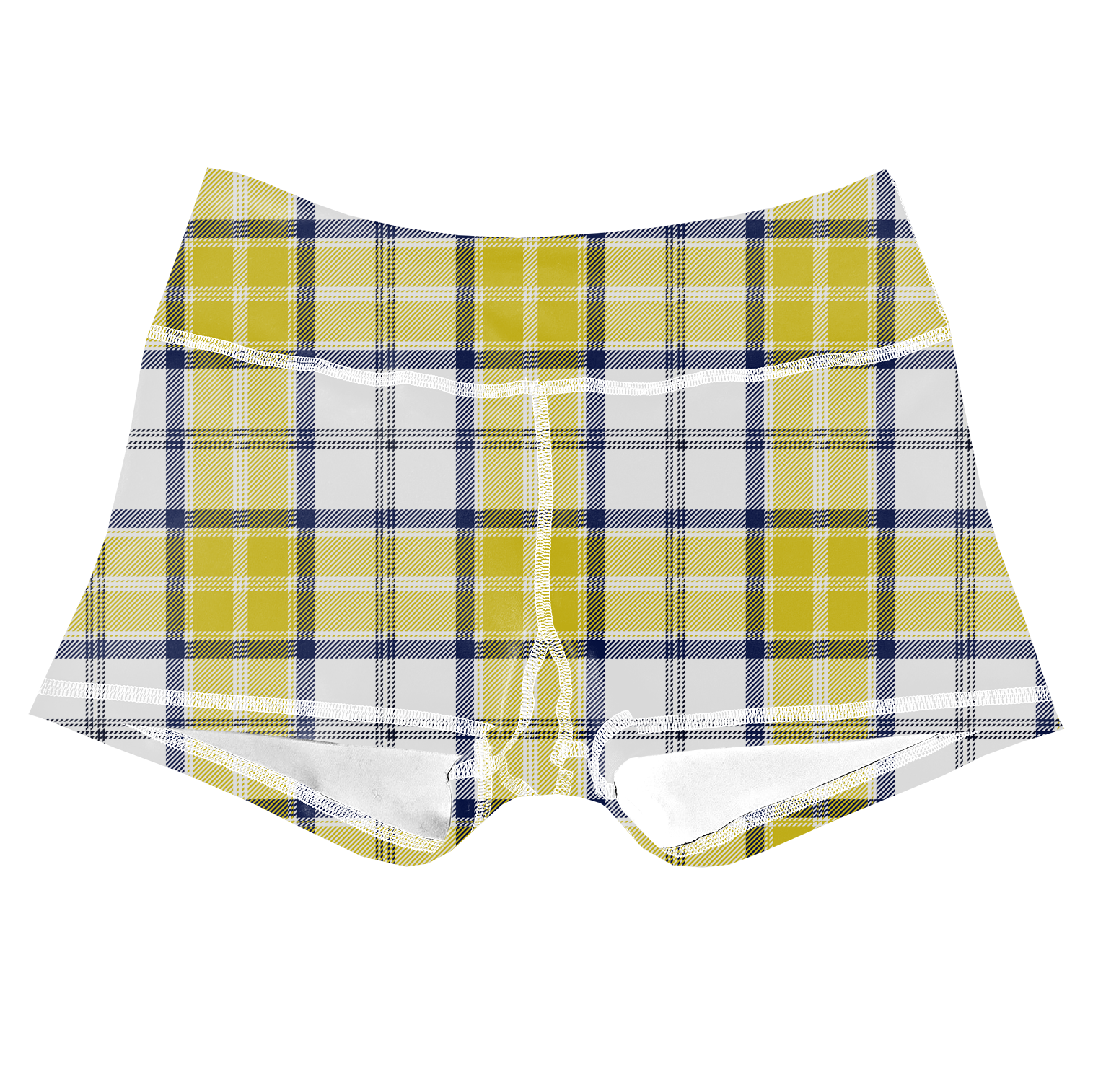 Performance Booty Shorts  - Gold Plaid Secondary image
