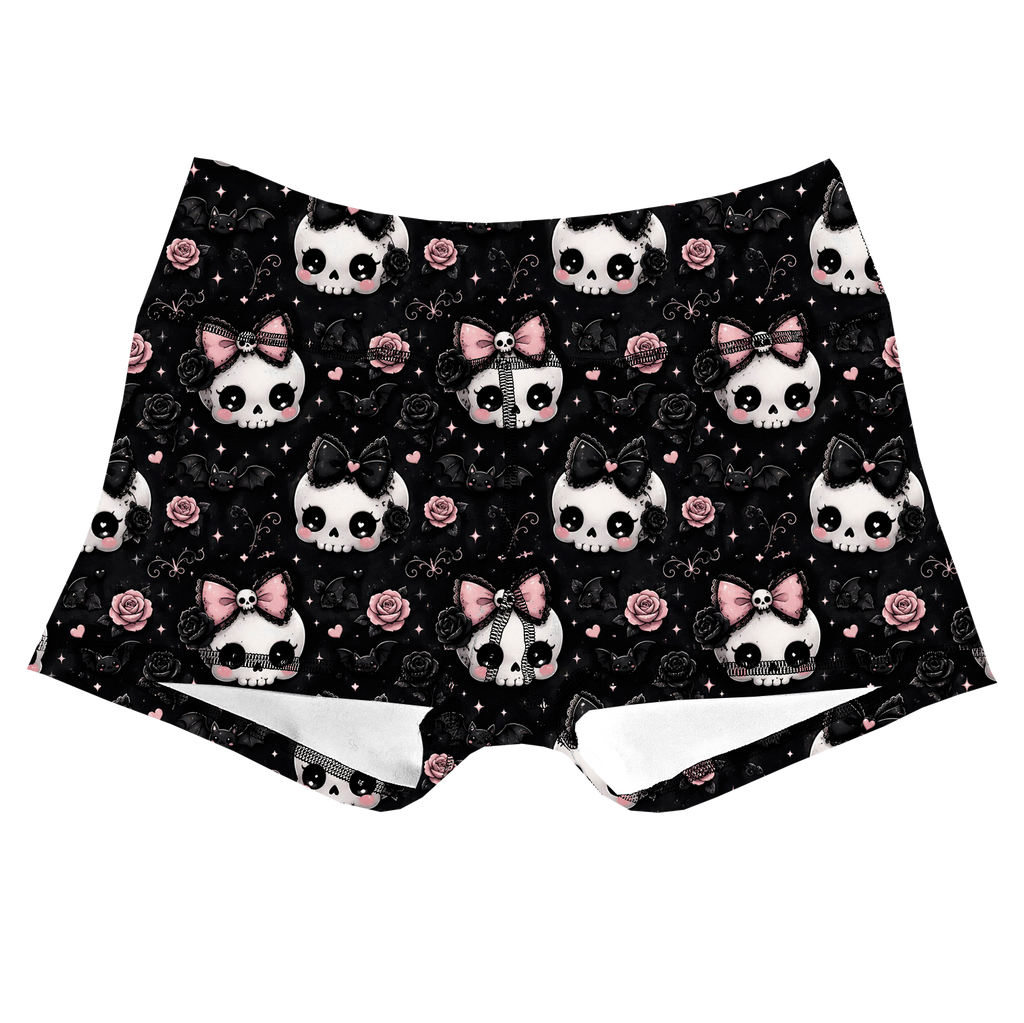 Performance Booty Shorts - Gothic Skulls