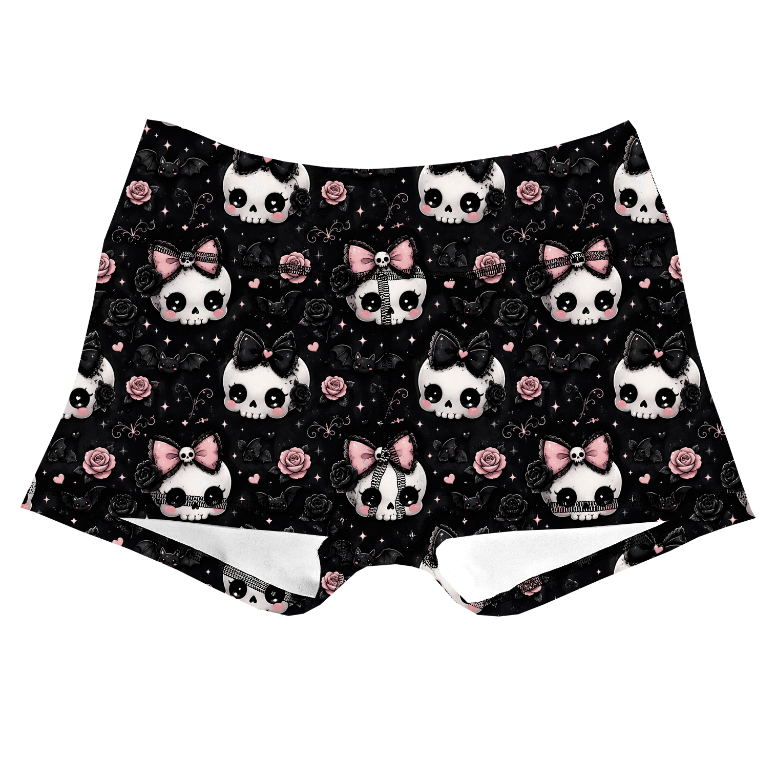 Performance Booty Shorts - Gothic Skulls