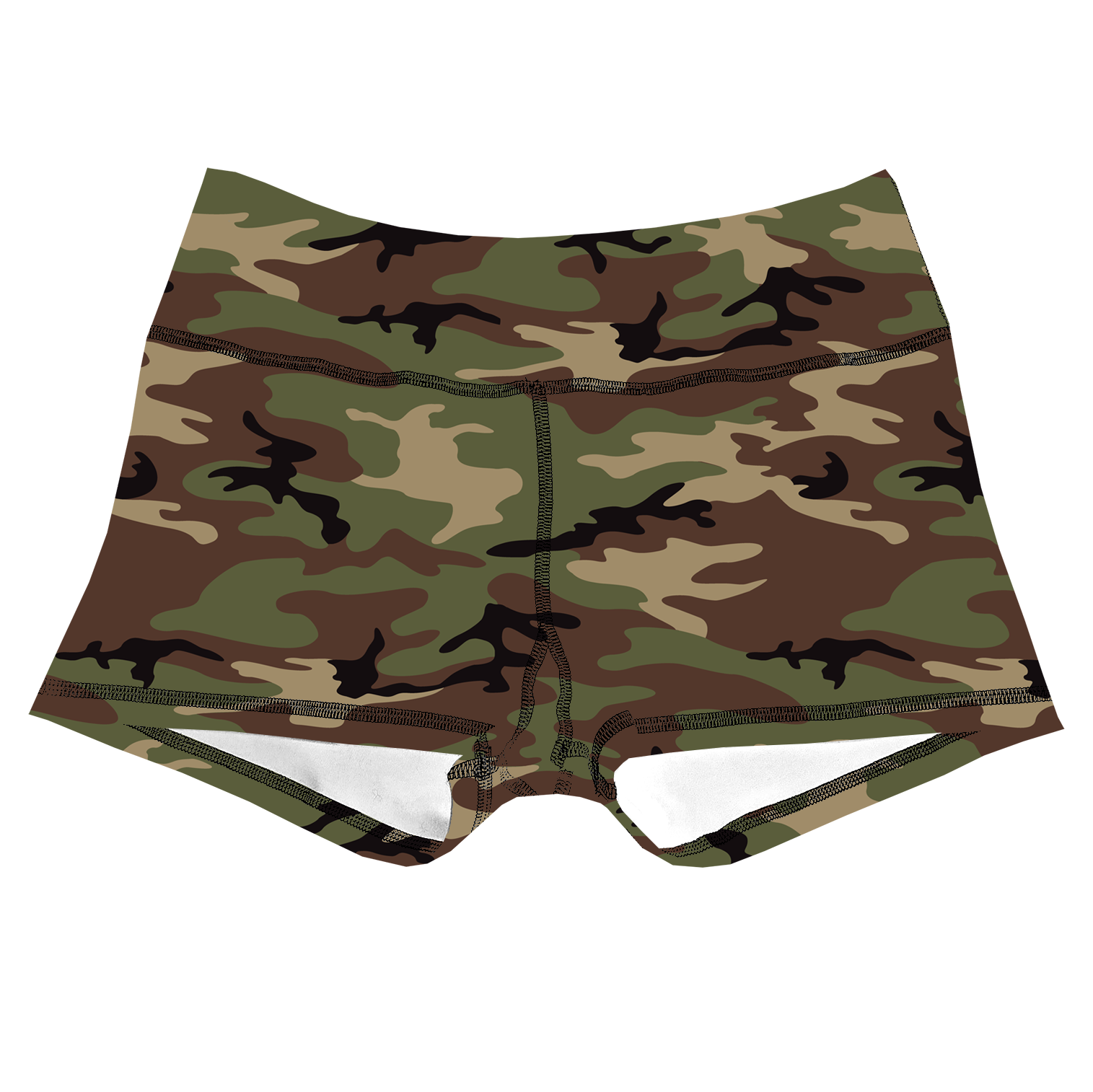 Performance Booty Shorts  - Green Camo Secondary image