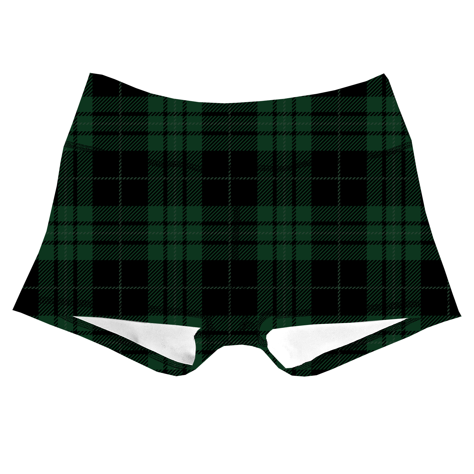 Performance Booty Shorts - Green Plaid Secondary image