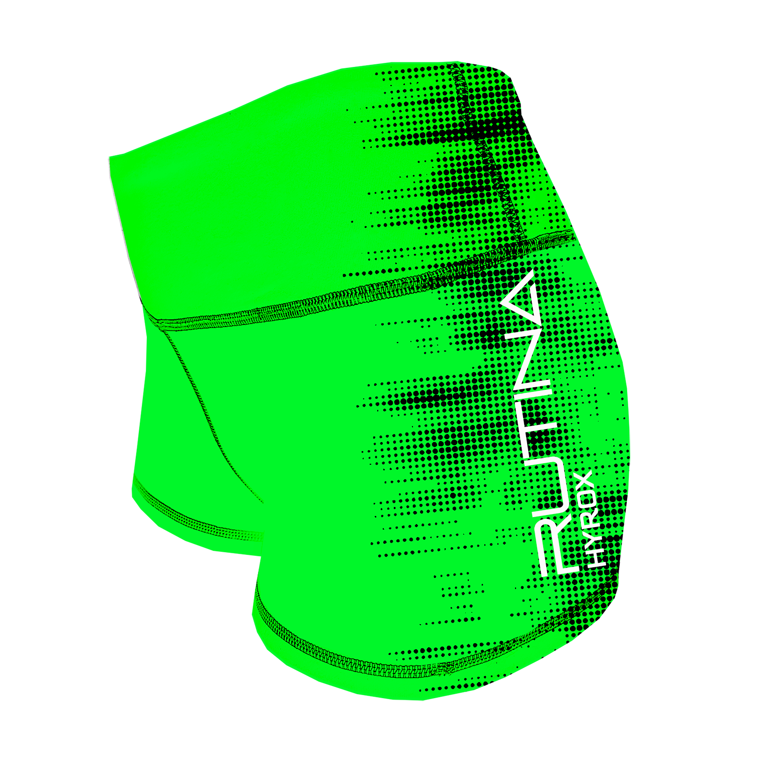 Performance Booty Shorts - Green/Black Hybrid Racer Secondary image