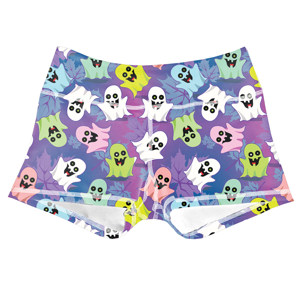 Performance Booty Shorts - Groovy Ghosts