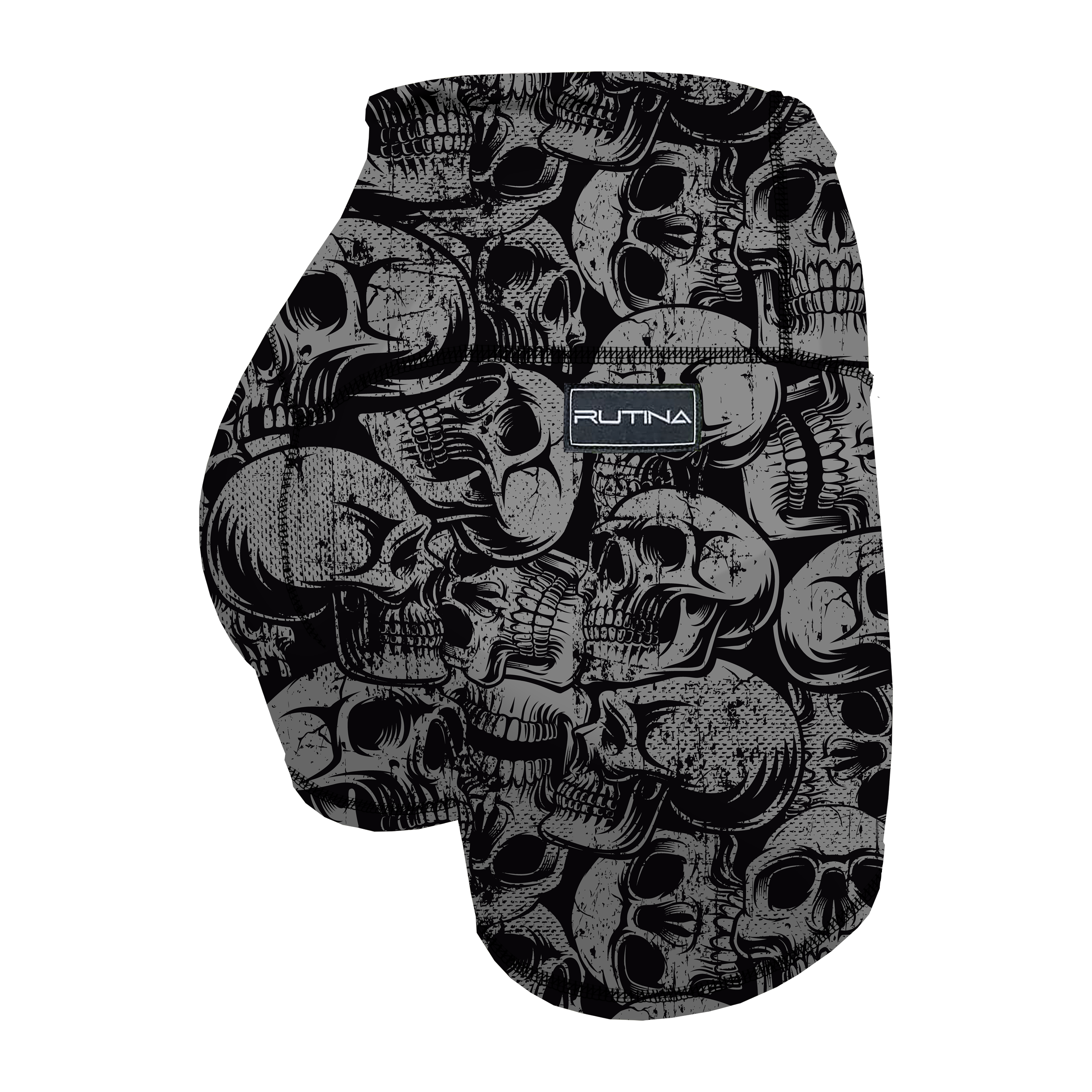 HR Performance Booty Shorts - Grunge Skulls