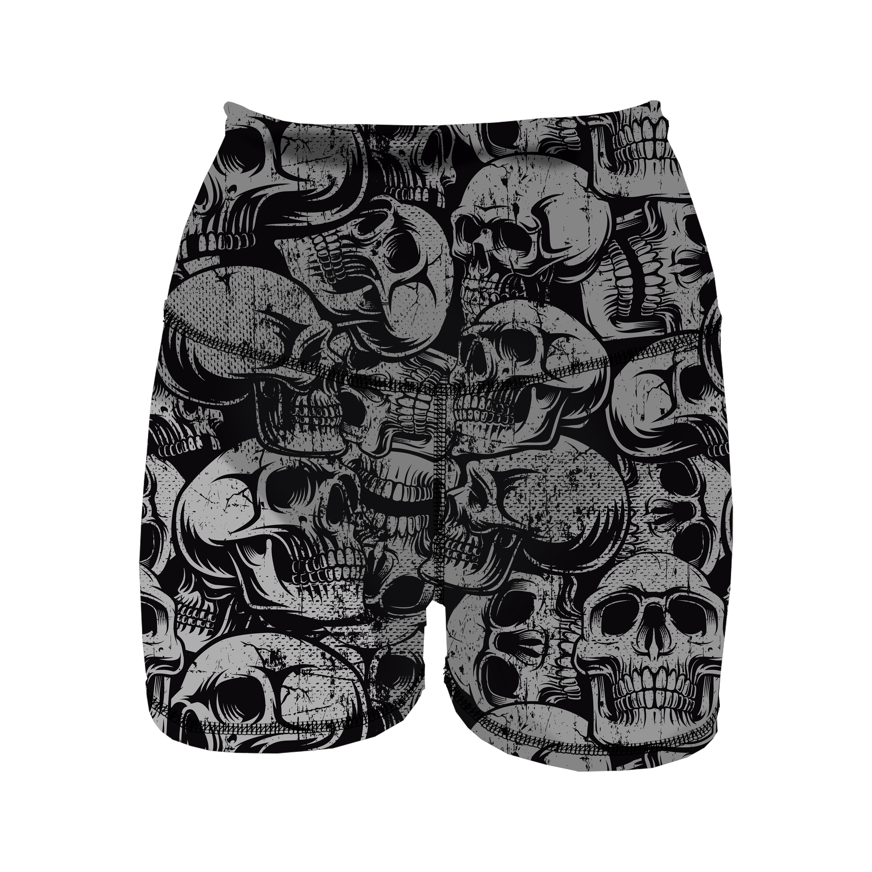 HR Performance Booty Shorts - Grunge Skulls Secondary image