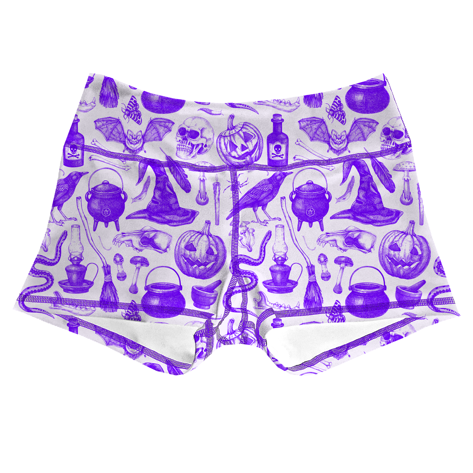 Performance Booty Shorts  - Purple Halloween Secondary image