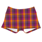 Performance Booty Shorts - Halloween Plaid