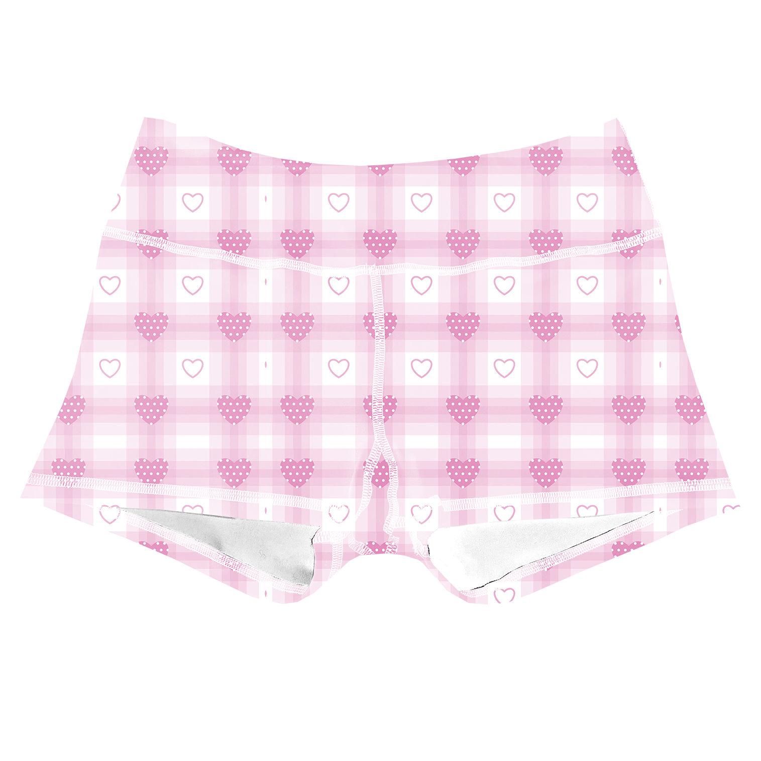 Performance Booty Shorts - Heartfelt Plaid Secondary image