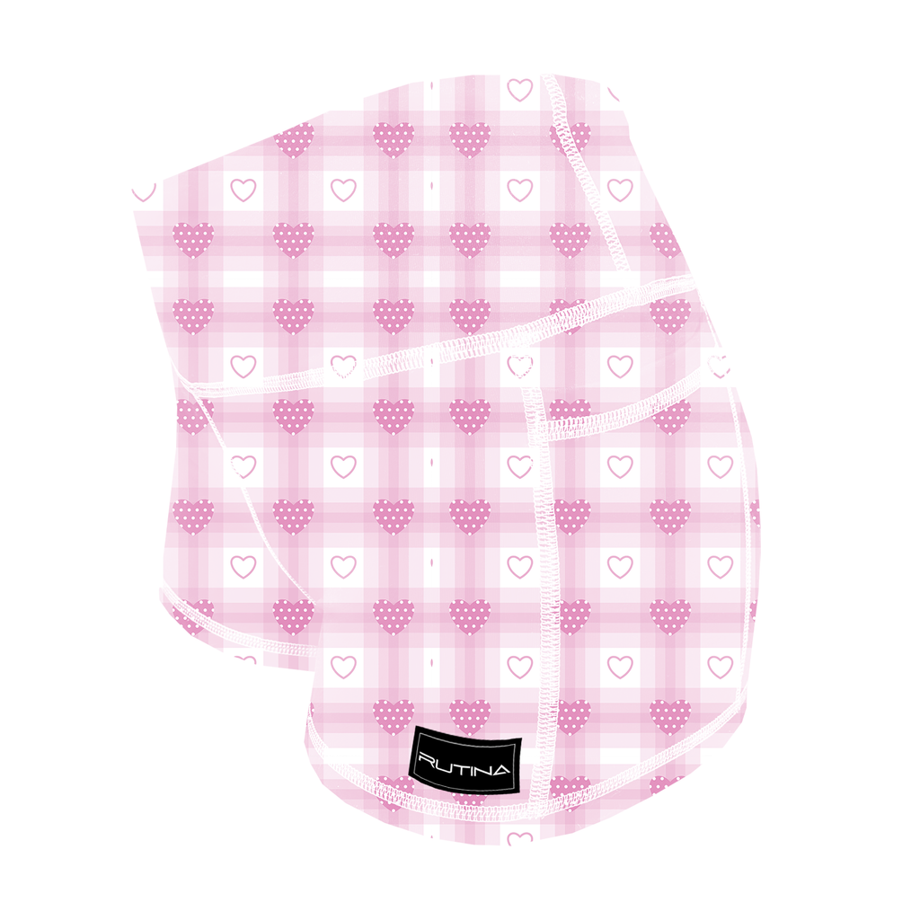 Performance Booty Shorts - Heartfelt Plaid