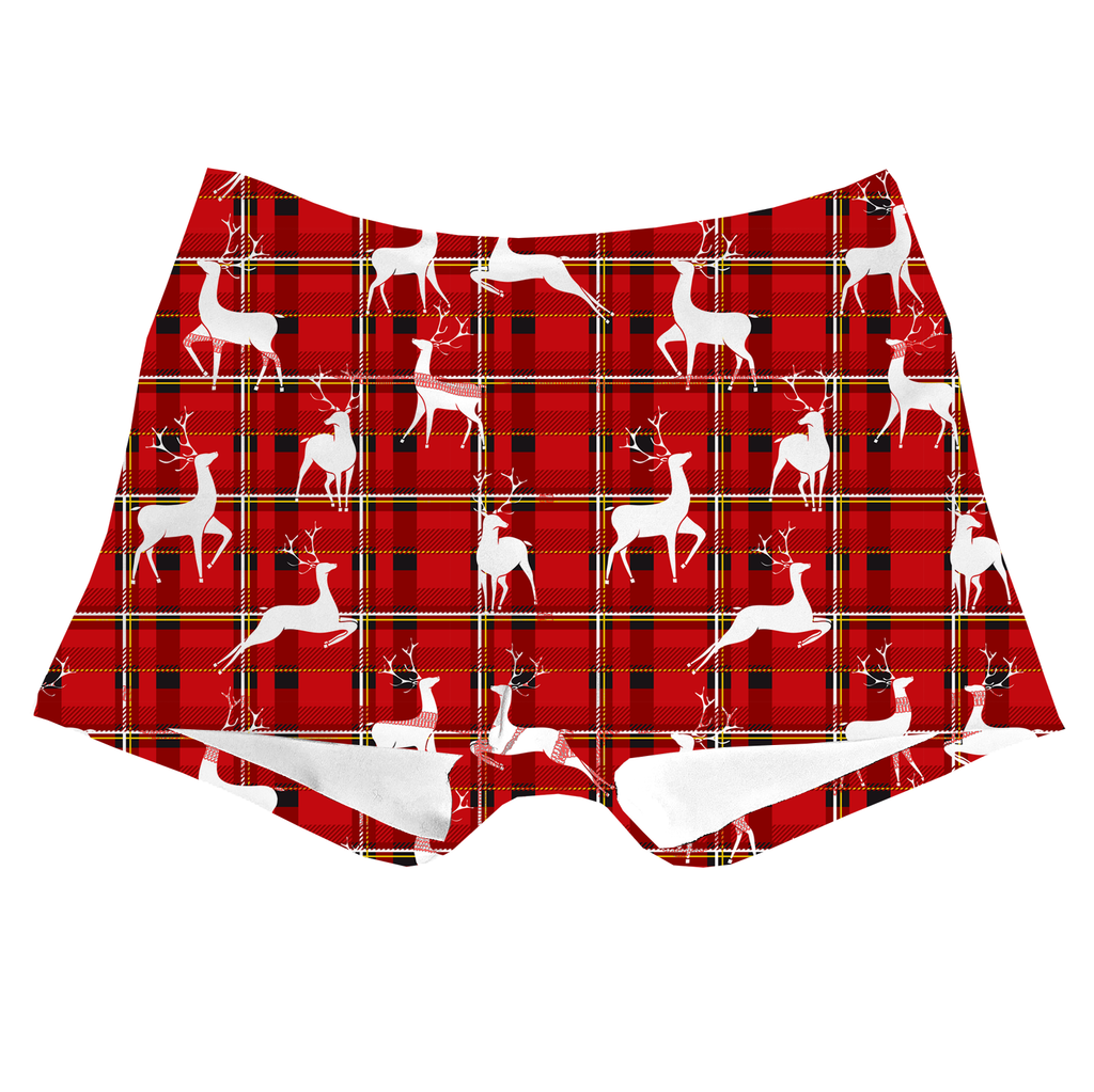 Performance Booty Shorts - Jingle Plaid