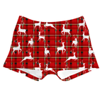 Performance Booty Shorts - Jingle Plaid