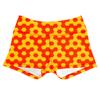 Performance Booty Shorts - Lava Hexagons