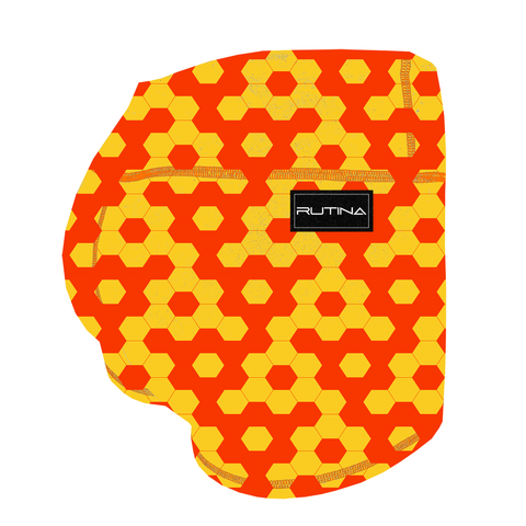 Performance Booty Shorts - Lava Hexagons