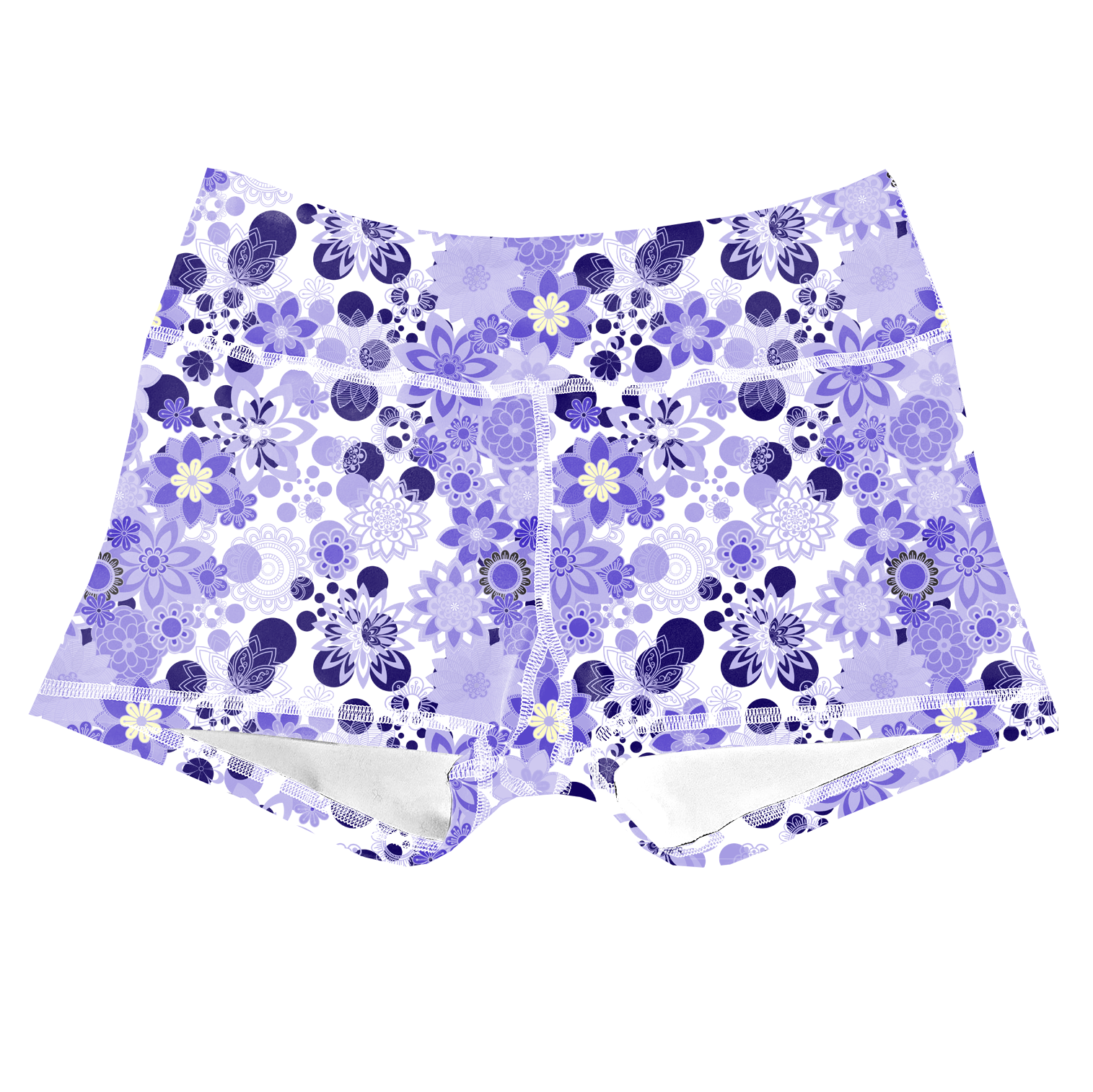 Performance Booty Shorts - Lavender Flowers Secondary image