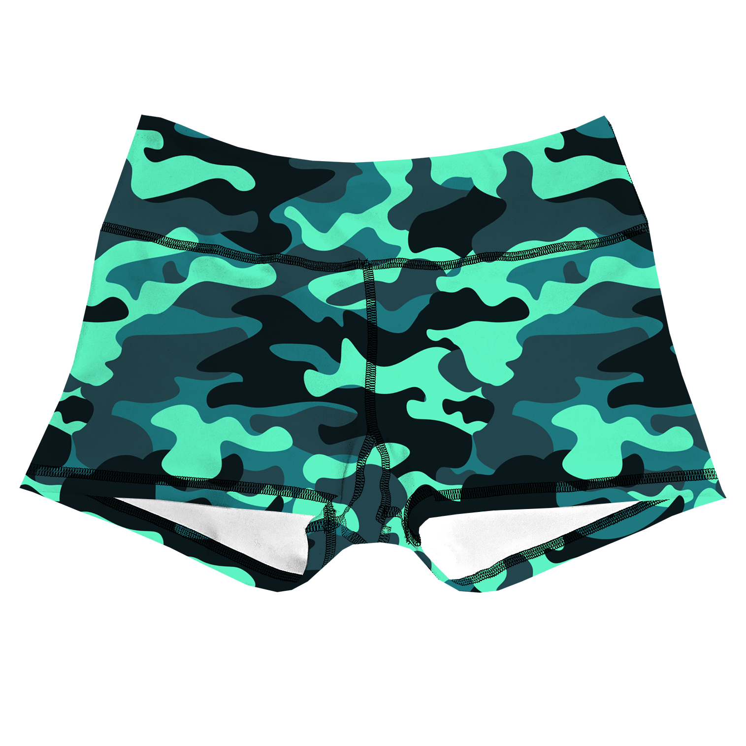 Performance Booty Shorts  - Mint Camo Secondary image