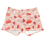 Performance Booty Shorts - Mushrooms