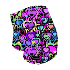 Performance Booty Shorts - Neon Hearts