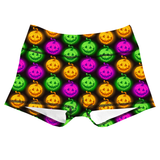 Performance Booty Shorts - Neon Pumpkins