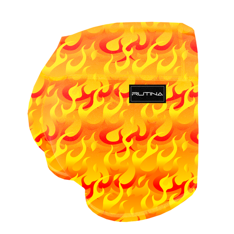 Performance Booty Shorts  - Orange Flames