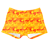 Performance Booty Shorts  - Orange Flames