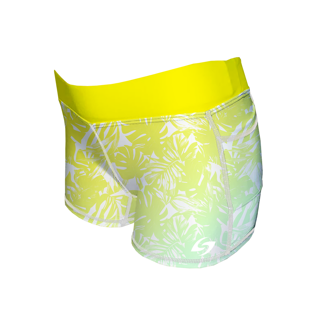 Women's Swim Short - Palm Leaves