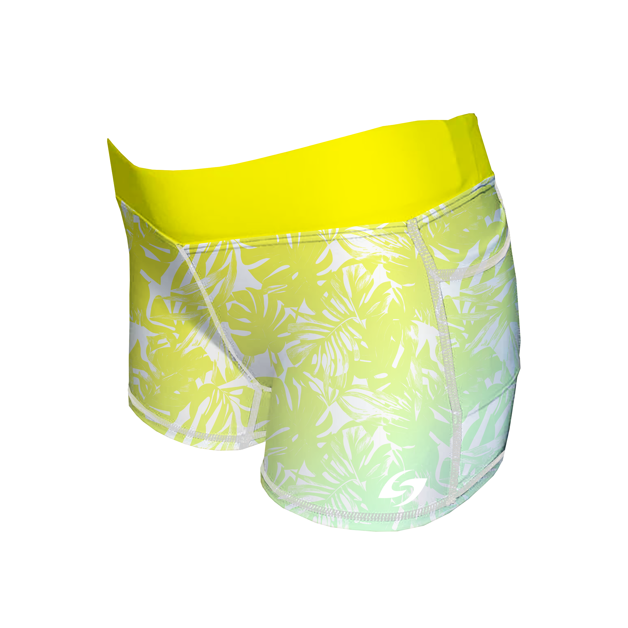 Women's Swim Short - Palm Leaves