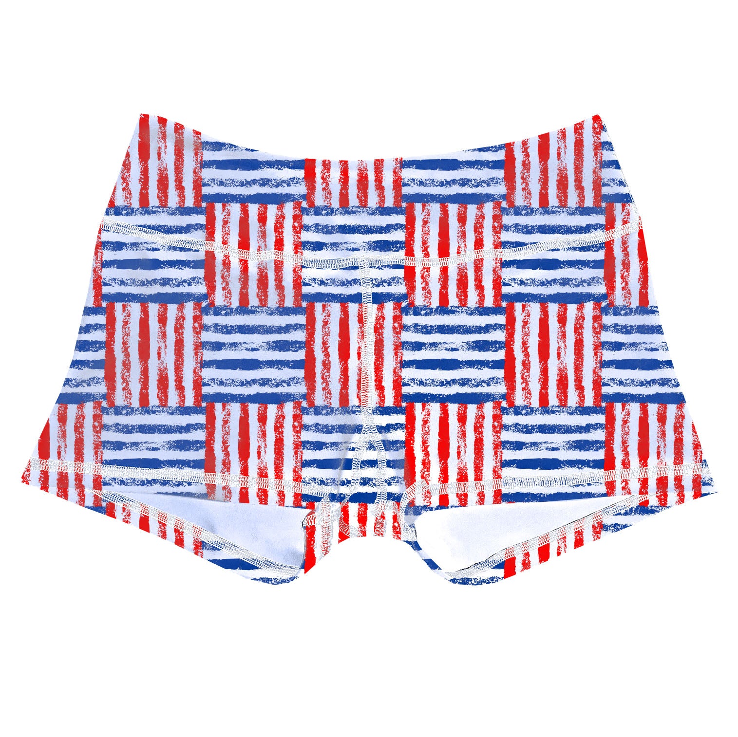 Performance Booty Shorts - Patriotic Patchwork