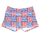 Performance Booty Shorts - Patriotic Patchwork