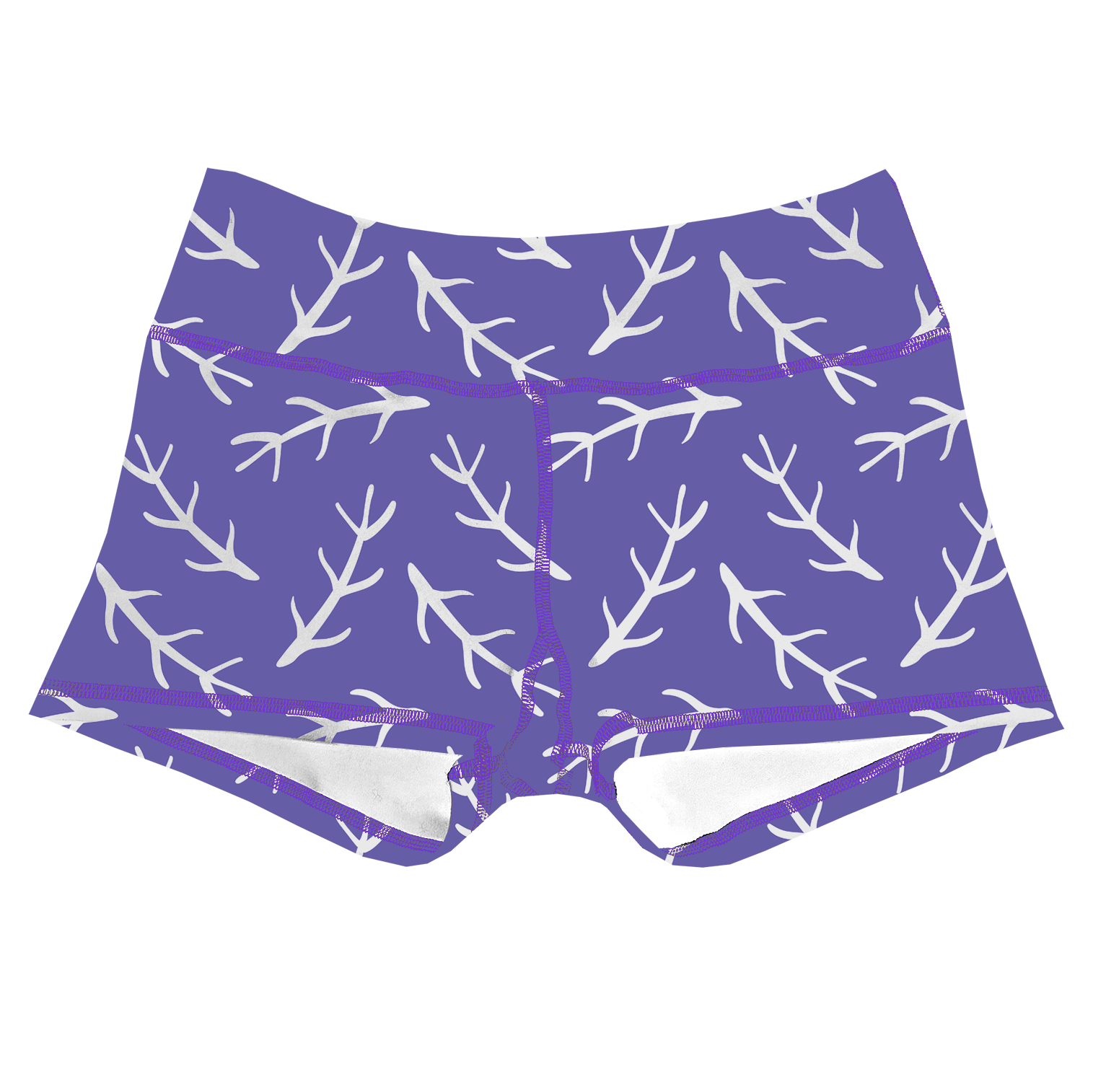 Performance Booty Shorts  - Periwinkle Branches Secondary image