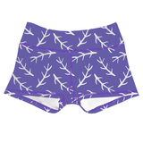 Performance Booty Shorts  - Periwinkle Branches