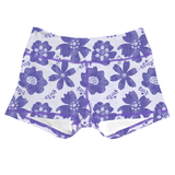 Performance Booty Shorts  - Periwinkle Flowers